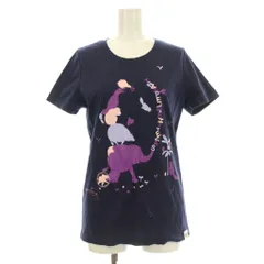 ハンティングワールド HUNTING WORLD Tシャツ カットソー 半袖 クルーネック アニマル柄 プリント M 紺 ネイビー 11BC51-59 /KUのサムネイル