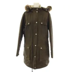 バブアー Barbour モッズコート 38 茶色 ブラウン 長袖 フードファー ボア /LP