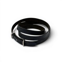 HERMES アピ ブラックレザー ブレスレット ・ チョーカー 箱付き