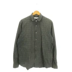 ユナイテッドアローズ ブルーレーベル UNITED ARROWS BLUE LABEL シャツ L 紺 ネイビー 緑 グリーン チェック柄 レギュラーカラー 長袖 /AH15 ■GY58のサムネイル