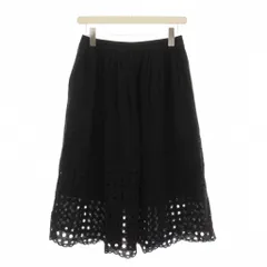 シーニューヨーク sea NEW YORK フレアスカート ギャザー 2 黒 ブラック カットワーク ひざ丈 SS15-101 /YMのサムネイル
