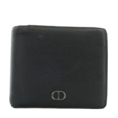 ディオールオム Dior HOMME Icon ウォレット 二つ折り 財布 レザー CDロゴ シルバー金具 黒 ブラック /XZ ■OH ■GY18のサムネイル