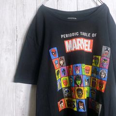 [입수 곤란] 00s 헌옷 MARVEL 원자주기표 블랙 마블 반소매 T셔츠 #6320