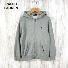 Polo by Ralph Lauren ポロバイラルフローレン ポニーロゴ刺繡 フーディ フルジップアップ パーカー グレー y2k