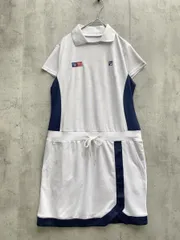 訳あり新品 FILA フィラ 753-401 スキッパー ワンピース sizeL/白 ■◆レディースのサムネイル