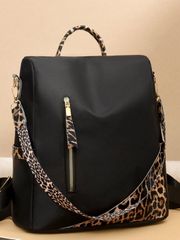 Women's Backpack, Fashionable Large Capacity Travel Backpack, Color Block Anti-Theft Laptop Bag, Streetwear Style