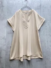 EmmaTaylor エマテイラー パールビジュー ノースリーブ カットソー sizeF/ベージュ ■◆レディースのサムネイル