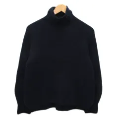LUYUAN ROSE ルーエン ローズ カシミヤ100% ニット セーター ハイネック ネイビー M ■IBO91のサムネイル