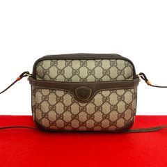 極 美品 GUCCI グッチ GG キャンバス GG 柄 レザー 本革 ハンドバッグ