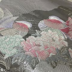 西陣高級袋帯 牡丹文様 ハギレ付 - メルカリ