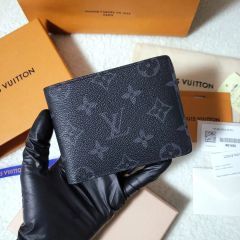 未使用/現行IC内蔵】ルイヴィトン モノグラムシャドウ 折り財布 黒