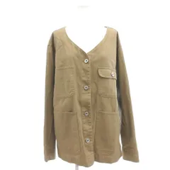 チャオパニック ティピー CIAOPANIC TYPY 美品 ジャケット 上着 ONE SIZE 茶色 ブラウン Vネック 長袖 パッチポケット /MGのサムネイル
