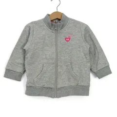 ミキハウス ブルゾン ジャケット コットン ホットビスケッツ ブランド アウター ベビー 女の子用 90サイズ グレー MIKIHOUSE 【中古】