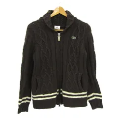 ラコステ ニットブルゾン ジャケット ウール混 ブランド アウター メンズ 3サイズ ブラウン LACOSTE 【中古】のサムネイル