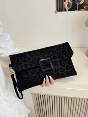 バッグ レディース クラッチバッグ レディース クラッチバッグ、ファッショナブルなヒョウ柄 スクエアバッグ、フラップハンドバッグ