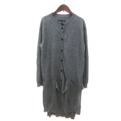 ヨウジヤマモト YOHJI YAMAMOTO プライ バイ ラグネ plyy by RAGNE KIKAS カーディガン ニット リネン ロング 長袖 麻 2 M グレー /MS ■GY12のサムネイル
