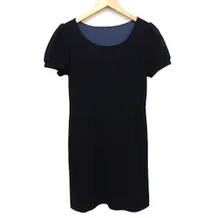プロポーション ボディドレッシング PROPORTION BODY DRESSING ワンピース ミニ シンプル 切替袖 メッシュ タック 半袖 丸首 3 ブラック 黒 /HT15