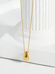 ジュエリー レディース ネックレス ティアドロップ型ペンダント ファッション アクセサリー ヨーロッパ アメリカ ステンレス 1個入り お祭りや普段の着用に最適