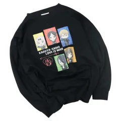 四宮 かぐや 様は告らせたい 公式グッズ キャラクター グラフィック ブラック スウェット (M-L