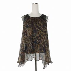 プラダ PRADA カットソー ブラウス ノースリーブ チェック フリル