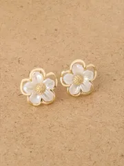 ジュエリー レディース イヤーアクセサリー  バレンタイン、母の日の贈り物に 花柄デコレーション クリップピアス