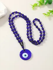 ジュエリー レディース ネックレス 1個 ネックレス ジェードロック型ペンダント、目デザインペンダントネックレス レディース、デイリー使いに適しています、悪魔の目