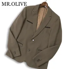 MR.OLIVE ミスターオリーブ 通年 総裏★ アンコン テーラード ジャケット ブレザー Sz.M メンズのサムネイル