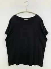 CLASSICAL ELF クラシカルエルフ Tシャツ/カットソー XL ブラック 無地 ミドル丈 半袖 クルーネック(丸首) レディース