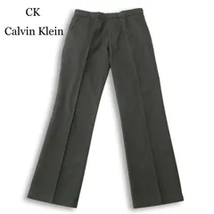 CK Calvin Klein カルバンクライン 春夏★ ストライプ ストレート スラックス パンツ Sz.73 メンズ 灰 グレーのサムネイル