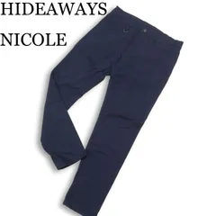 25SS★ HIDEAWAYS NICOLE ハイダウェイ ニコル 通年 ライトオンス ヘリンボン ハイストレッチ スリム パンツ Sz.46 メンズのサムネイル