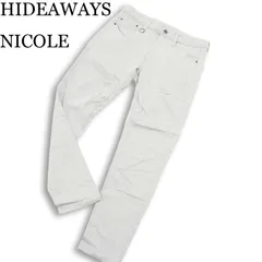 25SS★ HIDEAWAYS NICOLE ハイダウェイ ニコル ライトオンス ヘリンボン ハイストレッチ スリム パンツ Sz.46 メンズ グレーのサムネイル