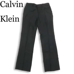 CK Calvin Klein カルバンクライン 春夏★ 麻100％ リネン スラックス パンツ Sz.29 メンズ 黒のサムネイル