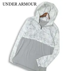 UNDER ARMOUR アンダーアーマー 通年★ ハーフジップ カモフラ 迷彩 切替 プルオーバー パーカー Sz.MD メンズ トレーニング