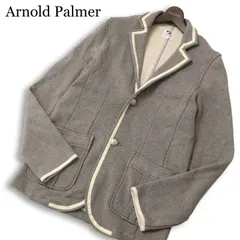 Arnold Palmer アーノルドパーマー 通年★ 銀ボタン スウェット パイピング テーラード ジャケット ブレザー Sz.3 メンズ 灰のサムネイル