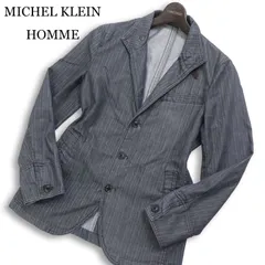 MICHEL KLEIN HOMME ミッシェルクラン オム 通年★ ヘリンボーン 背抜き アンコン テーラード ジャケット Sz.46 メンズのサムネイル