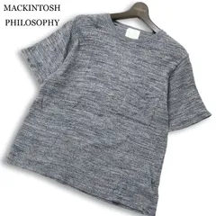 MACKINTOSH PHILOSOPHY マッキントッシュ フィロソフィー 春夏★ メランジ ニット Tシャツ カットソー Sz.40 メンズ 紺のサムネイル