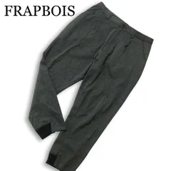 FRAPBOIS フラボア 通年★ 切替 千鳥格子 タック サルエル イージー パンツ Sz.2 メンズ 灰 グレーのサムネイル