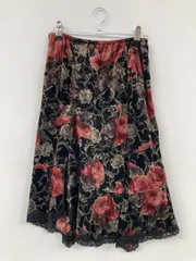 L `EST ROSE レストローズ ロングスカート M ブラック レディース