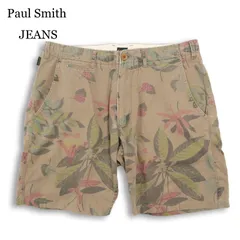 Paul Smith JEANS ポールスミス ジーンズ 春夏★ ボタニカル リーフ 総柄 ショート パンツ 日本製 Sz.L メンズのサムネイル