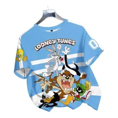 LOONEY TUNES TWEETY　トゥイーティー　Tシャツ　バッグス・バニー　半袖　ルーニーテューンズ　タズマニアンデビル　ダフィーダック　ワイリー・コヨーテ　マービンザマーシャン　練習着　ダンスレッスン着　ルームウェア　部屋着　可愛い　レトロ　海外製品のサムネイル