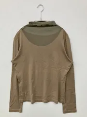 Mculane Tシャツ/カットソー L ベージュ 無地 ミドル丈 長袖 タートルネック/ハイネック レディース