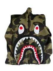 新品 BAPE®︎ FIRST CAMO SHARK HOODIE ZIP UP グリーン 迷彩柄 M XL