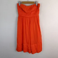 J.CREW ジェイクルー ベアトップワンピース シルク オレンジ 2P レディース 古着 レトロ シンプル　Y2Kのサムネイル