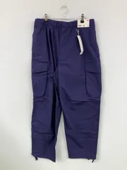 UNIQLO U ユニクロユー カーゴパンツ L ネイビー クロップド・半端丈 コットン ナイロン 無地 ワイド・ルーズ テーパード レギュラー ウエストゴム・紐 メンズ