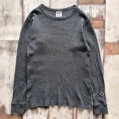Champion チャンピオン ワッフル サーマル ロンT 長袖Tシャツ SMALL グレー