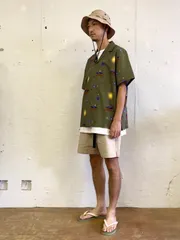 Saturdays NYC Midnight Sunrise Printed Canty SS Shirt 半袖シャツ　総柄