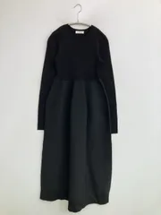 STYLEMIXER スタイルミキサー ワンピース S ブラック コットン ニット ナイロン 無地 長袖 ロング・マキシ丈 フレア レディースのサムネイル