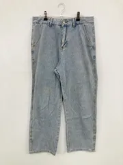 neos addictive design ネオス デニムパンツ L スカイブルー フルレングス 無地 ワイド・ルーズ ストレート ハイウエスト ヴィンテージ メンズのサムネイル