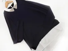 TED BAKER テッドベイカー ビーズ ビジュー フェイクレイヤード ニット セーター size3/紺 ■◇ レディースのサムネイル