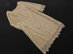 LOUNIE ルーニィ 七分袖 総レース Iライン ワンピース size40/ライトベージュ ■◇ レディースのサムネイル